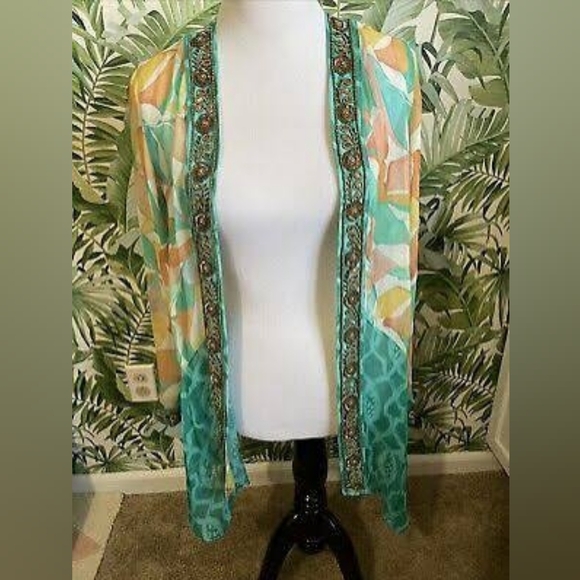 Soft Surroundings Eyecatching Aberdern Kimino Topper - Picture 6 of 6